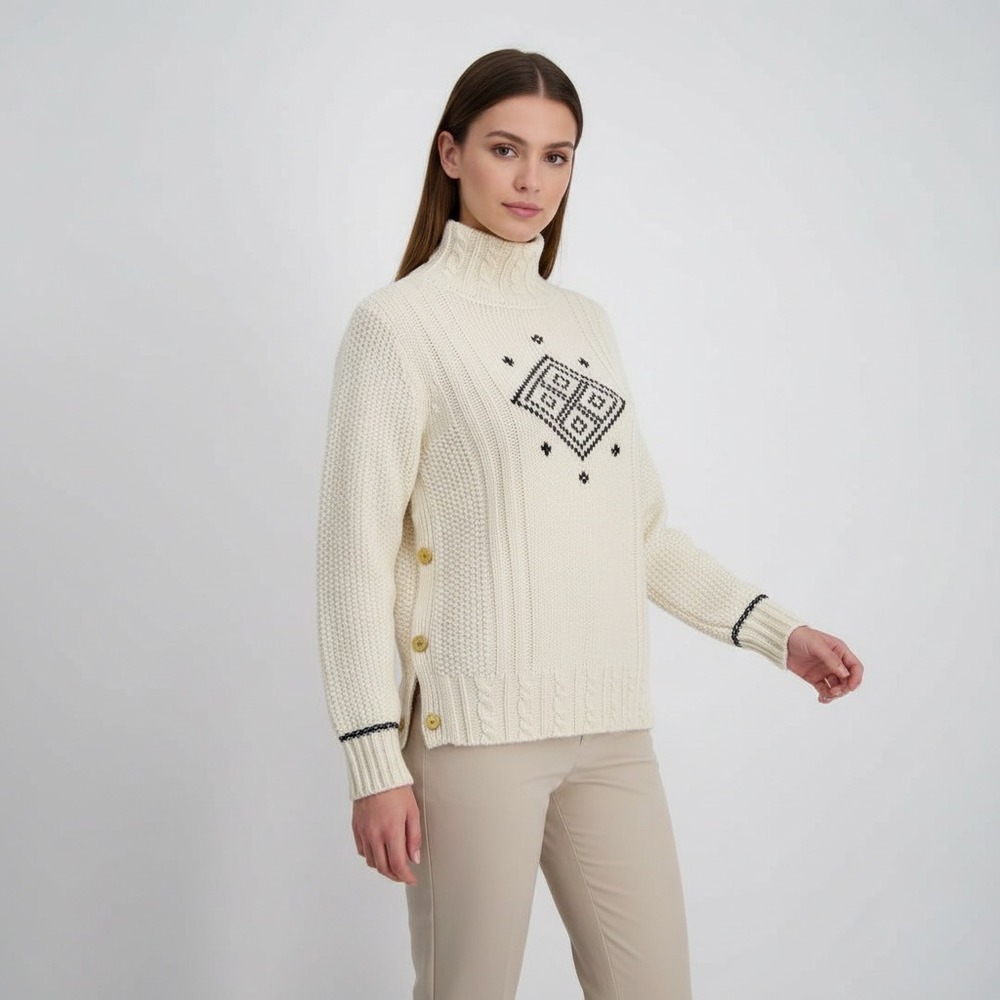 The Reeds X J. Crew‎ Womens Turtleneck Sweater Fair Isle Wool Blends M
